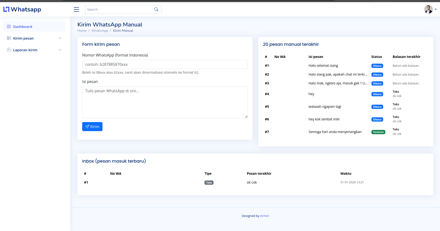 WA Marketing Send blast
